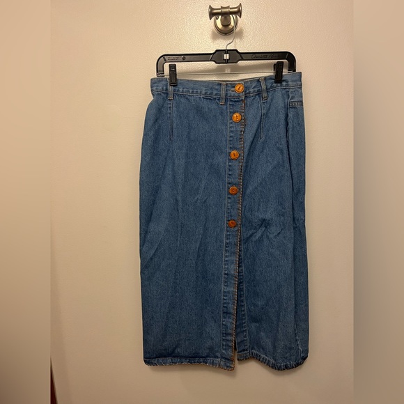Gitano | Vintage Front Button Denim Skirt - Picture 1 of 5